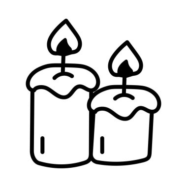 mum vektörü ince çizgi simgesi