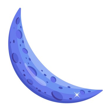 moon icon. cartoon vector symbol stock web design