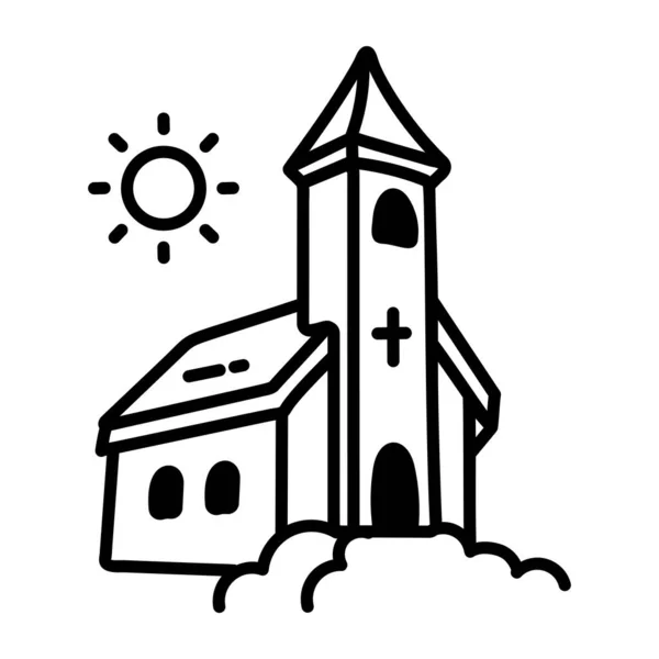 Church Icon Vector Illustration Icon Element Background —  Vetores de Stock