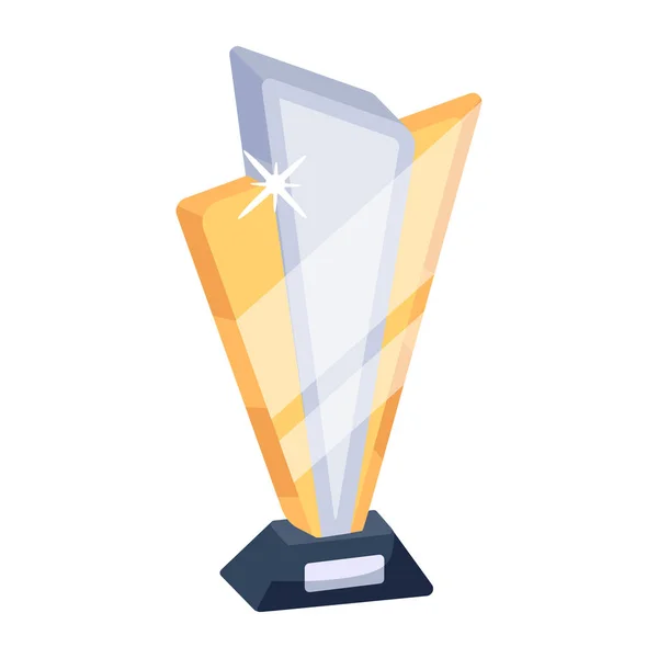 Trophy Award Icon Isometric Star Vector Icons Web Design Isolated — Stock Vector