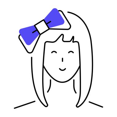 Hair Bow icon. vector illustration