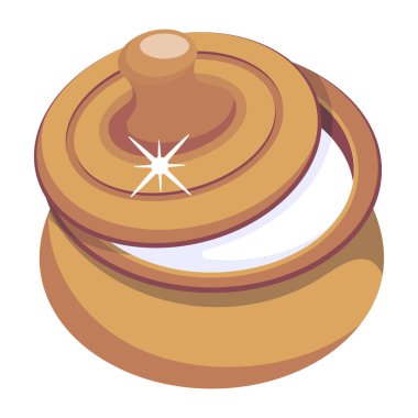 vector illustration of Milk Pot