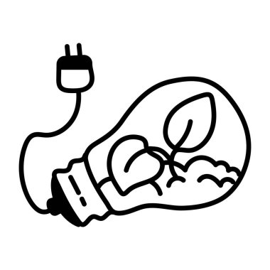 eco friendly plug vector illustration graphic design