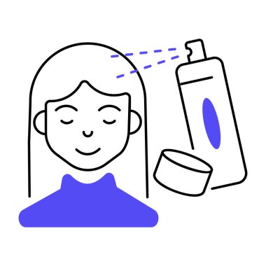 Hairspray icon, vector illustration