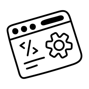 web development icon. outline illustration of seo vector icons for your design