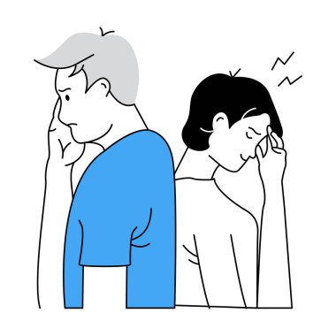 Relationship Problems vector illustration