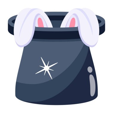 Magic Hat icon. flat illustration