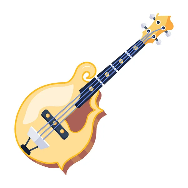 Gitarren Ikone Cartoon Stil Isoliert Auf Weißem Hintergrund — Stockvektor