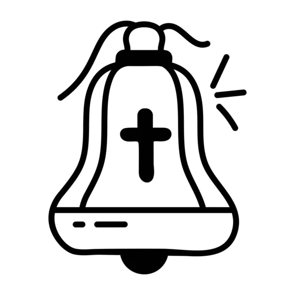 Christian Bell Icon Vector Illustration — 스톡 벡터