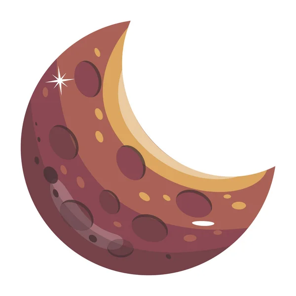 Moon Icon Vector Symbol Stock Web Design — Stockvektor
