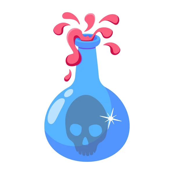 Poisonous Drink Icon Flat Illustration — ストックベクタ