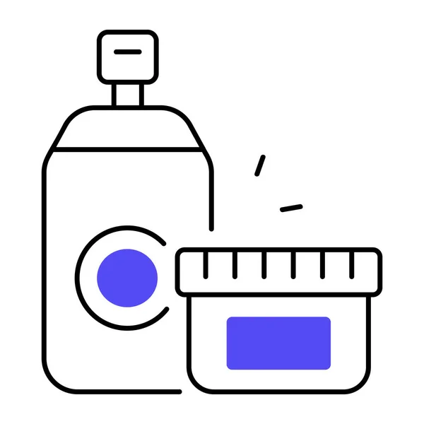 Ilustracja Wektorowa Ikony Produktów Kosmetycznych — Wektor stockowy