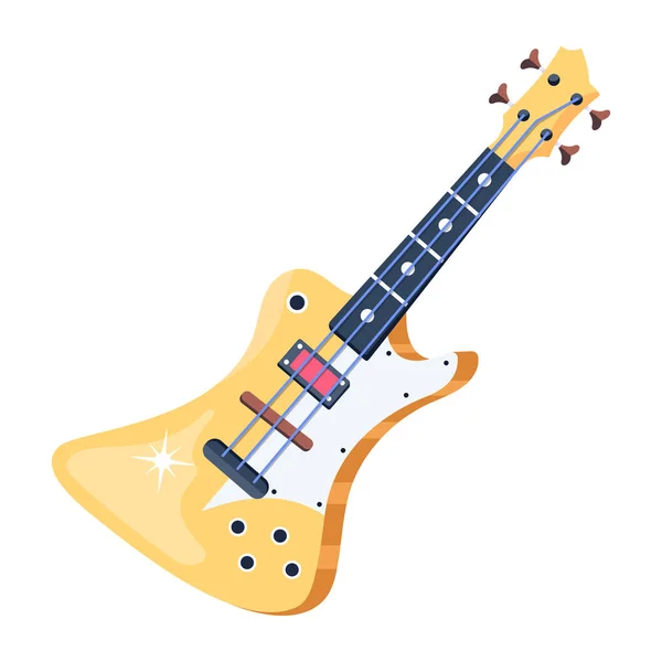 エレキギターの現代フラットベクトル — ストックベクタ