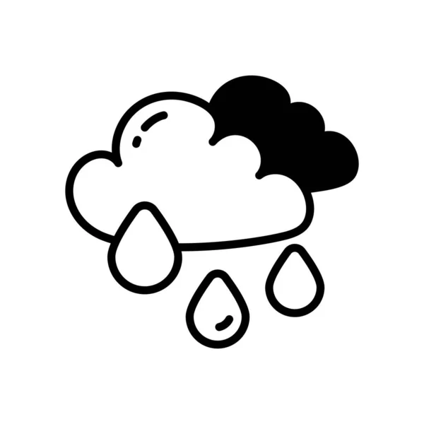 Raining Clouds Icon Vector Illustration Design — Stock Vector