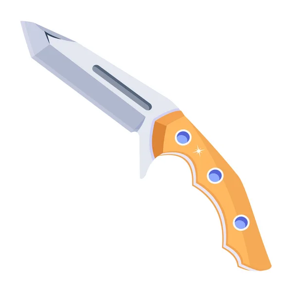 Иконка Ножа Белом Фоне — стоковый вектор