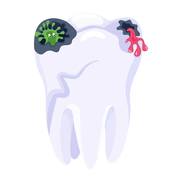 Tooth Infection Vector Illustration — Wektor stockowy