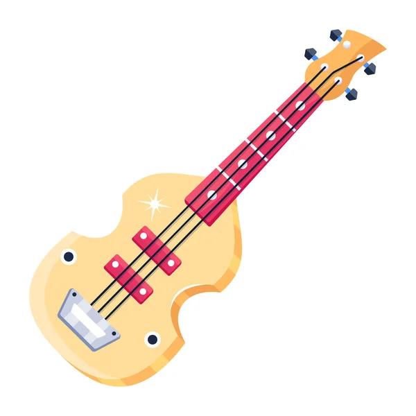 Guitarra Ícone Web Ilustração Simples —  Vetores de Stock