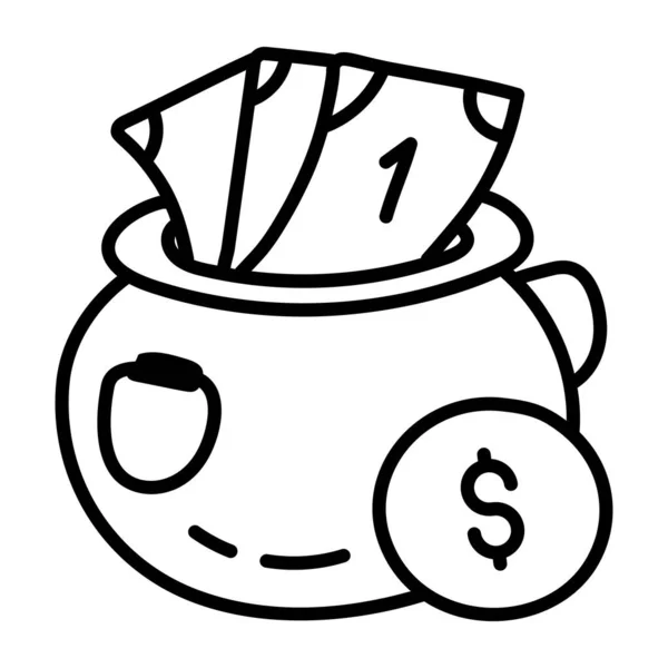 Money Pot Vector Illustration Design — Image vectorielle