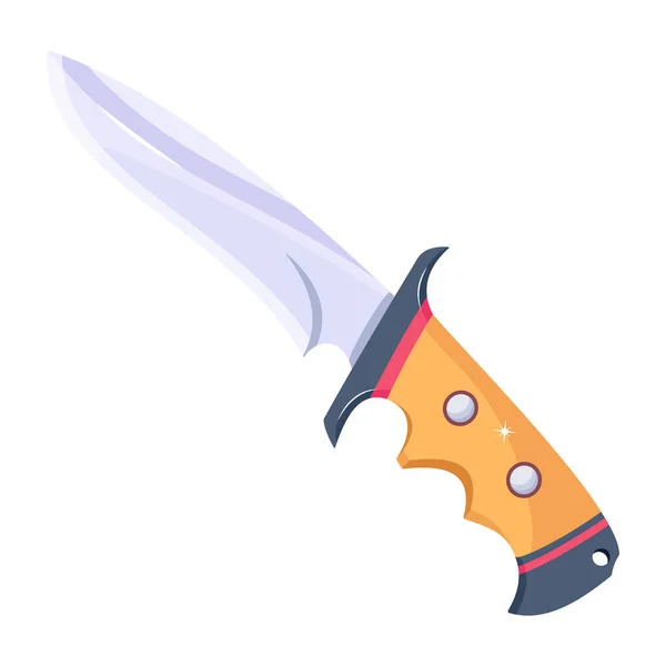 Messersymbol Karikatur Der Mittelalterlichen Schwertvektorillustration Für Webdesign — Stockvektor