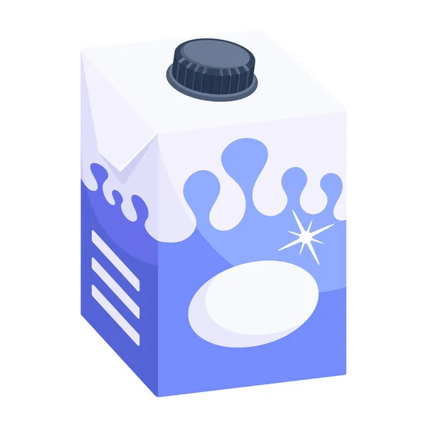 Vector Illustration Milk Quart — 图库矢量图片