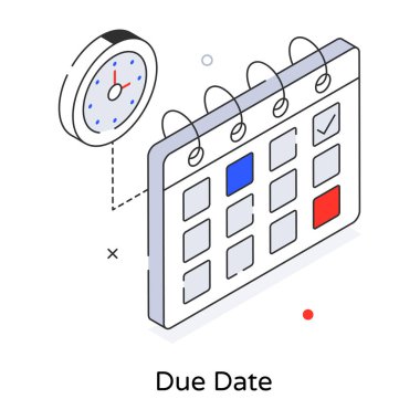 Teslim tarihinin vektör illüstrasyonu