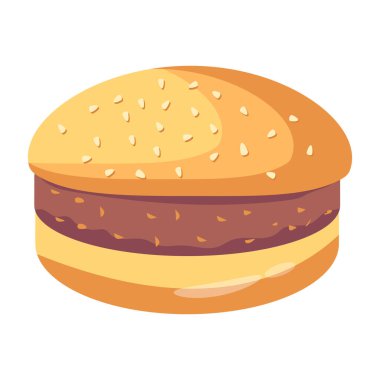 Hamburgerin vektör çizimi, atıştırmalık