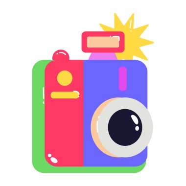 kamera simgesi vektör illüstrasyonu