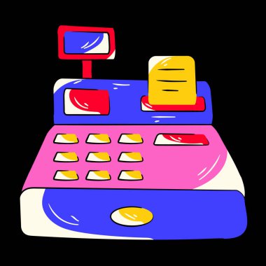 Para makinesinin vektör illüstrasyonu