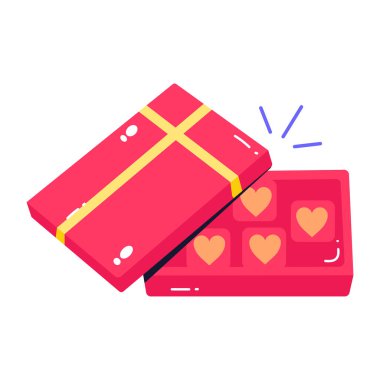 gift box with hearts vector illustration design