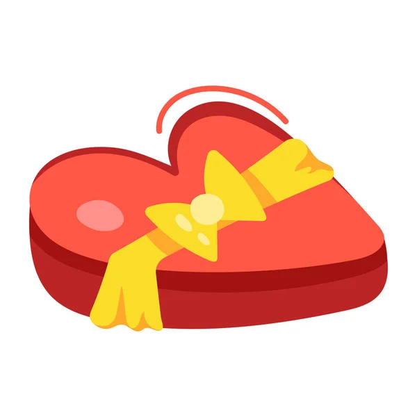 Перевірити Барвисту Плоску Ікону Подарунка Серця — стоковий вектор