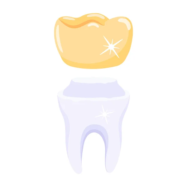 Zahn Mit Zahnpflege Und Gesundheitskonzept — Stockvektor
