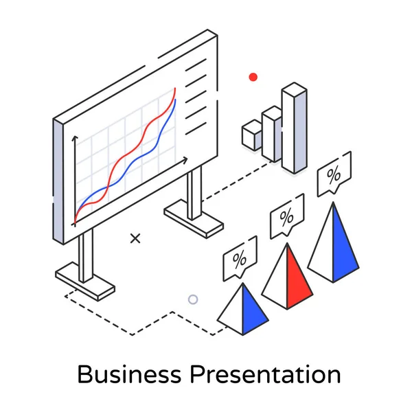 Vektor Illustration Der Geschäftspräsentation — Stockvektor