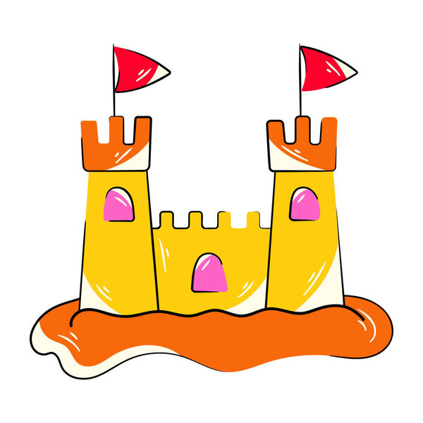 vector illustration of castle