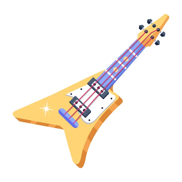Kytara Hudba Dekorace Design Izolované Vektorové Ilustrace — Stockový vektor
