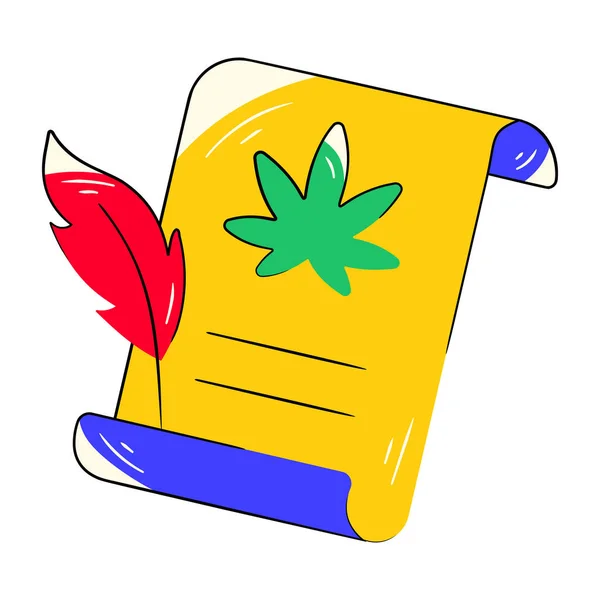 大麻的载体插图 — 图库矢量图片