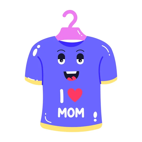 Vector Illustration Love Mom Shirt — Stock Vector