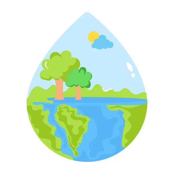 Tag Der Erde Mit Planetenvektor Illustration Design — Stockvektor