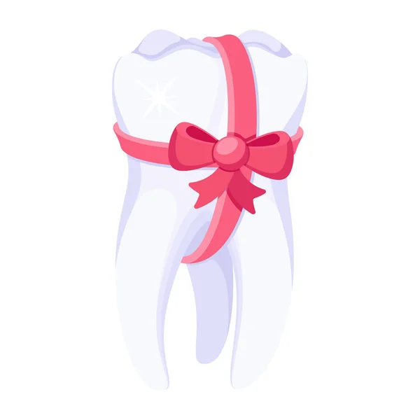 Зуб Луком Стоматологическая Помощь — стоковый вектор