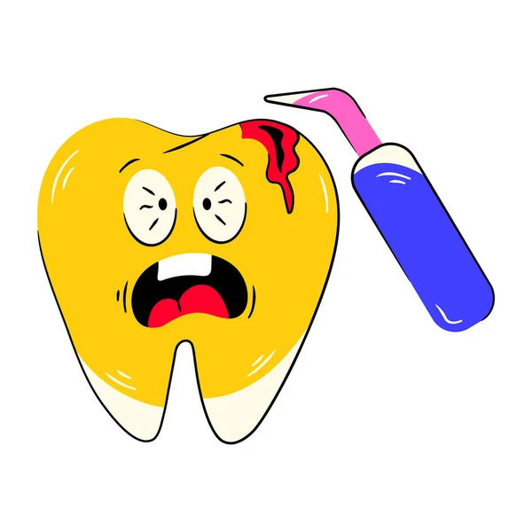 Cartoon Tooth Dental Care — Stock Vector