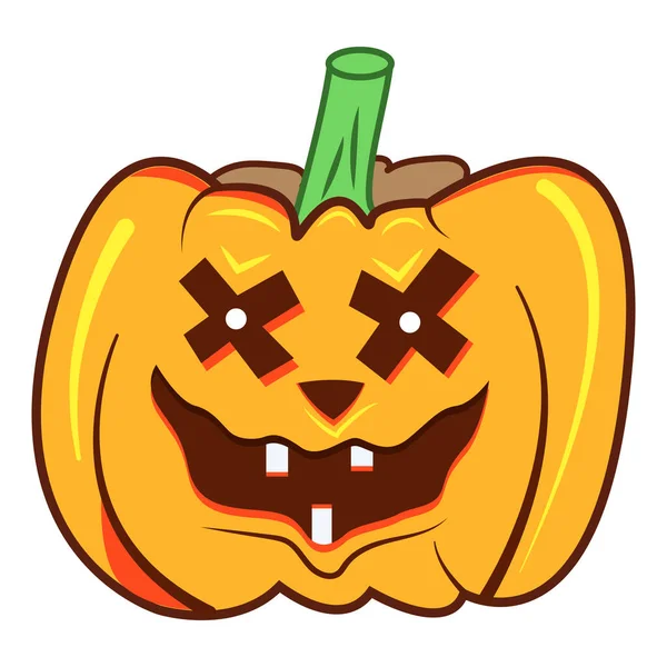 Vektor Illustration Halloween Pumpa — Stock vektor