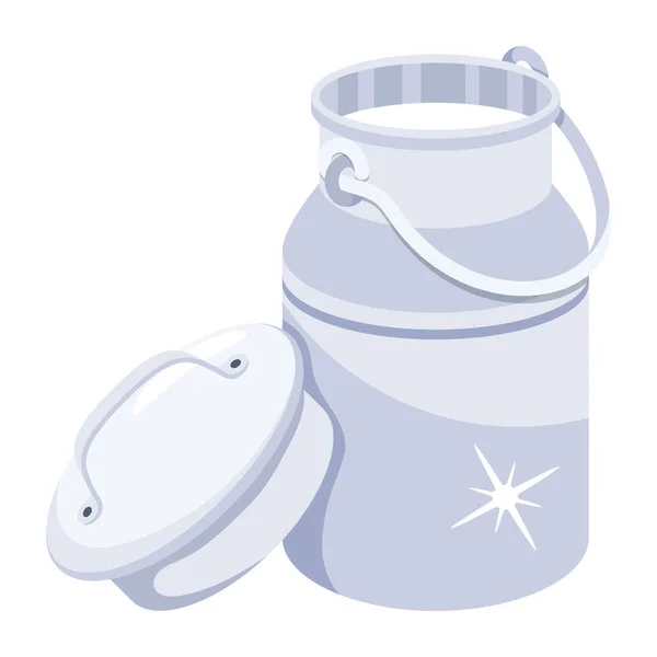 Vector Illustration Milk Jar — Stock Vector