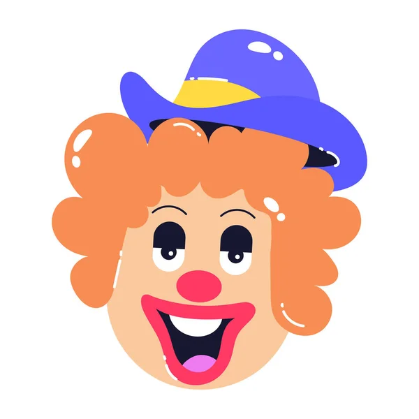 Clown Face Vector Illustration Design — Stock Vector