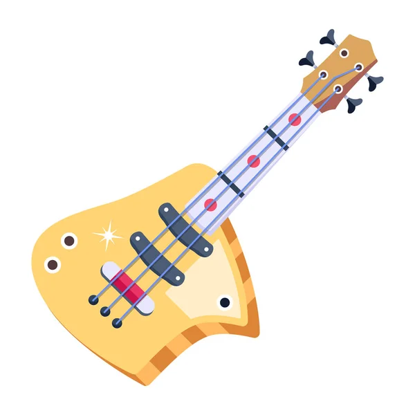 Design Guitarra Música Decoração Ilustração Vetorial Isolada — Vetor de Stock