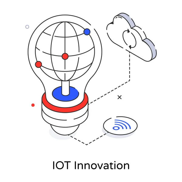 Ilustrasi Vektor Inovasi Iot - Stok Vektor