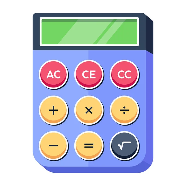 Obiekt Ilustracja Wektora Kalkulatora — Wektor stockowy