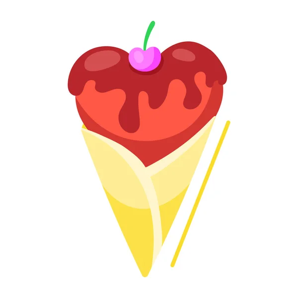 冰淇淋图标 甜食向量图标等距 — 图库矢量图片