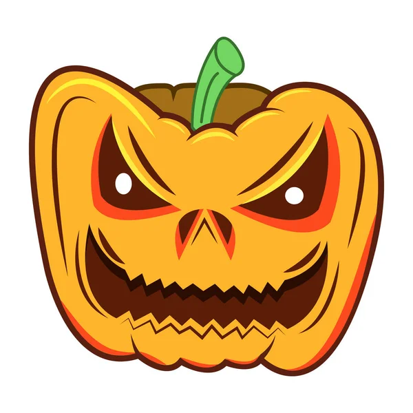 Vector Illustratie Van Halloween Pompoen — Stockvector