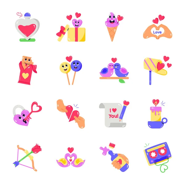 stock vector vector illustration of  valentine's day icons 