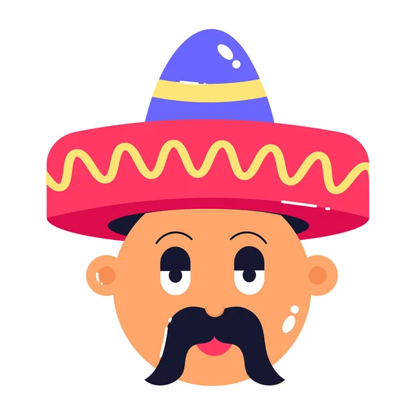 Ilustração Vetorial Caráter Mexicano — Vetor de Stock