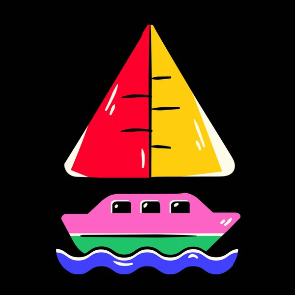 Illustrazione Vettoriale Yacht — Vettoriale Stock